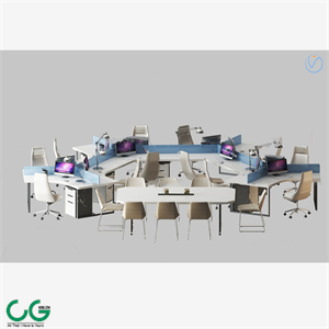Modern card seat office chair 3d model